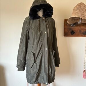 Gap Primaloft Army Green Duffle Coat S